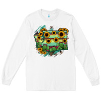 White washingTon State Map Long Sleeve Tee - RanaPortraitStore