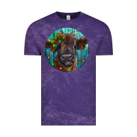Cloud Purple Calf Christmas Vintage Tee - RanaPortraitStore