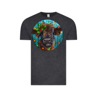 Vintage Black Calf Christmas Vintage Tee - RanaPortraitStore