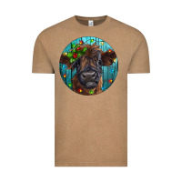 Vintage Coffee Calf Christmas Vintage Tee - RanaPortraitStore