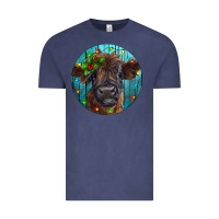 Vintage Denim Calf Christmas Vintage Tee - RanaPortraitStore