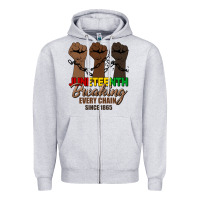 Heather Grey breaking every chain since 1865 Zipper Hoodie - HRA Design Shop