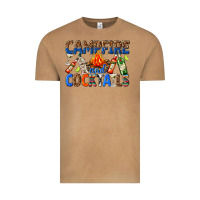 Vintage Camel campfire and cocktails Vintage Tee - texasbilliewilder