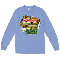 Colony Blue Wisconsin State Map Long Sleeve Tee - RanaPortraitStore