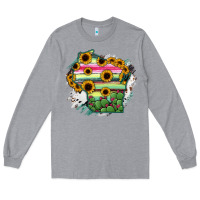 Heather Grey Wisconsin State Map Long Sleeve Tee - RanaPortraitStore