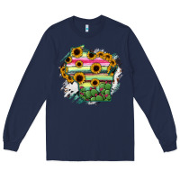 Navy Wisconsin State Map Long Sleeve Tee - RanaPortraitStore