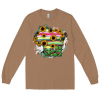Toasted Coconut Wisconsin State Map Long Sleeve Tee - RanaPortraitStore