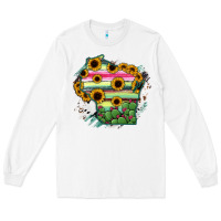 White Wisconsin State Map Long Sleeve Tee - RanaPortraitStore