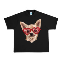 Black Chihuahua dog with love glasses Urban Heavy Tee - RanaPortraitStore