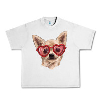 Lunar Rock Chihuahua dog with love glasses Urban Heavy Tee - RanaPortraitStore