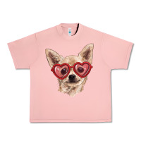 Salmon Chihuahua dog with love glasses Urban Heavy Tee - RanaPortraitStore