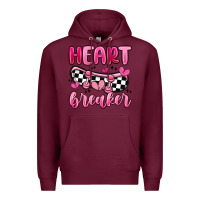 Burgundy heart breaker Premium Hoodie - MaliasSmallBusiness