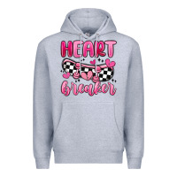 Heather Grey heart breaker Premium Hoodie - MaliasSmallBusiness