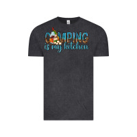 Vintage Black camping is my kitchen with wine Vintage Tee - texasbilliewilder