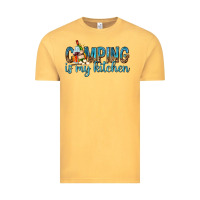 Vintage Mustard camping is my kitchen with wine Vintage Tee - texasbilliewilder