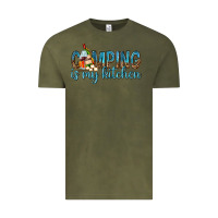 Vintage Olive camping is my kitchen with wine Vintage Tee - texasbilliewilder