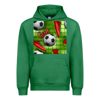 Emerald soccer shoes goal seamless pattern Urban Hoodie - BundleAndBundleShop