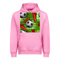 Fuchsia Pink soccer shoes goal seamless pattern Urban Hoodie - BundleAndBundleShop