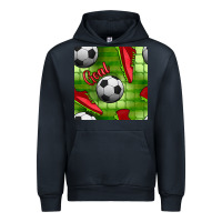 Navy soccer shoes goal seamless pattern Urban Hoodie - BundleAndBundleShop