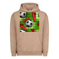 Soccer Shoes Goal Seamless Pattern Urban Hoodie | Teevron