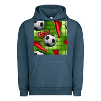 Pigment Midnight Navy soccer shoes goal seamless pattern Urban Hoodie - BundleAndBundleShop