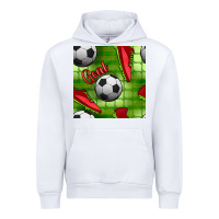 White soccer shoes goal seamless pattern Urban Hoodie - BundleAndBundleShop