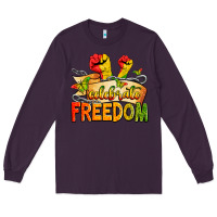 Plum We are black history juneteenth Long Sleeve Tee - Zillion Design Studio