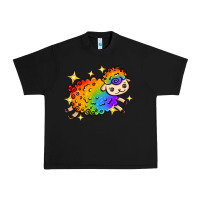 Black rainbow sheep with star Urban Heavy Tee - texasbilliewilder