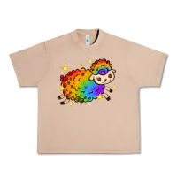 Burro rainbow sheep with star Urban Heavy Tee - texasbilliewilder