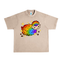 French Oak rainbow sheep with star Urban Heavy Tee - texasbilliewilder