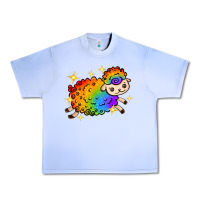 Grape Ice rainbow sheep with star Urban Heavy Tee - texasbilliewilder