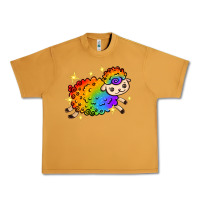 Peanut Butter rainbow sheep with star Urban Heavy Tee - texasbilliewilder