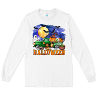 White halloween truck Long Sleeve Tee - AdoDesignShop