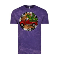 Cloud Purple Farm Truck Christmas Vintage Tee - RanaPortraitStore