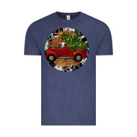 Vintage Denim Farm Truck Christmas Vintage Tee - RanaPortraitStore