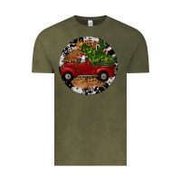 Vintage Olive Farm Truck Christmas Vintage Tee - RanaPortraitStore