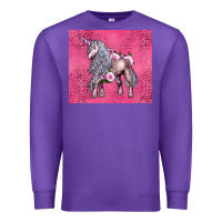 Purple unicorn Premium Sweatshirt - LillyAllenDesigns