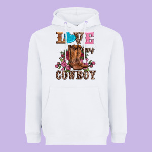Valentines Day Love My Cowboy Heavyweight Hoodie Designed By Adodesignshop