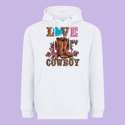 Valentines Day Love My Cowboy Heavyweight Hoodie Designed By Adodesignshop
