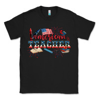 Black American Teacher 4th of July Classic Tee - CowGirlArtShop