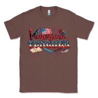Chestnut American Teacher 4th of July Classic Tee - CowGirlArtShop