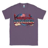 Lavender American Teacher 4th of July Classic Tee - CowGirlArtShop