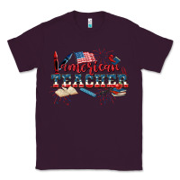 Plum American Teacher 4th of July Classic Tee - CowGirlArtShop