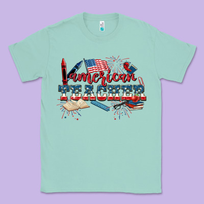 American Teacher 4th Of July Classic Tee Designed By Cowgirlartshop
