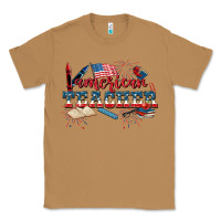 Toasted Coconut American Teacher 4th of July Classic Tee - CowGirlArtShop