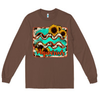Chestnut aquarius turquoise cowhide Long Sleeve Tee - RanaPortraitStore
