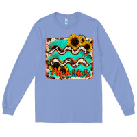 Colony Blue aquarius turquoise cowhide Long Sleeve Tee - RanaPortraitStore