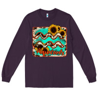 Plum aquarius turquoise cowhide Long Sleeve Tee - RanaPortraitStore
