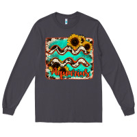 Smoke aquarius turquoise cowhide Long Sleeve Tee - RanaPortraitStore