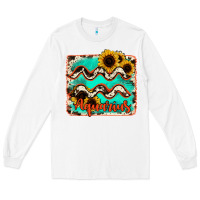 White aquarius turquoise cowhide Long Sleeve Tee - RanaPortraitStore